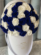 50 White And Blue Eternal Roses
