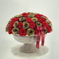 Preserved Red Roses And Gold