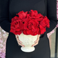 Red Preserved Roses In A Vintage Vase V