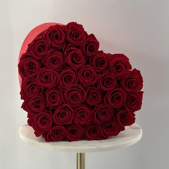 Preserved Roses In A Heart Shaped Box V