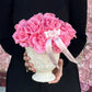 Pink Preserved Roses In a Vintage Vase
